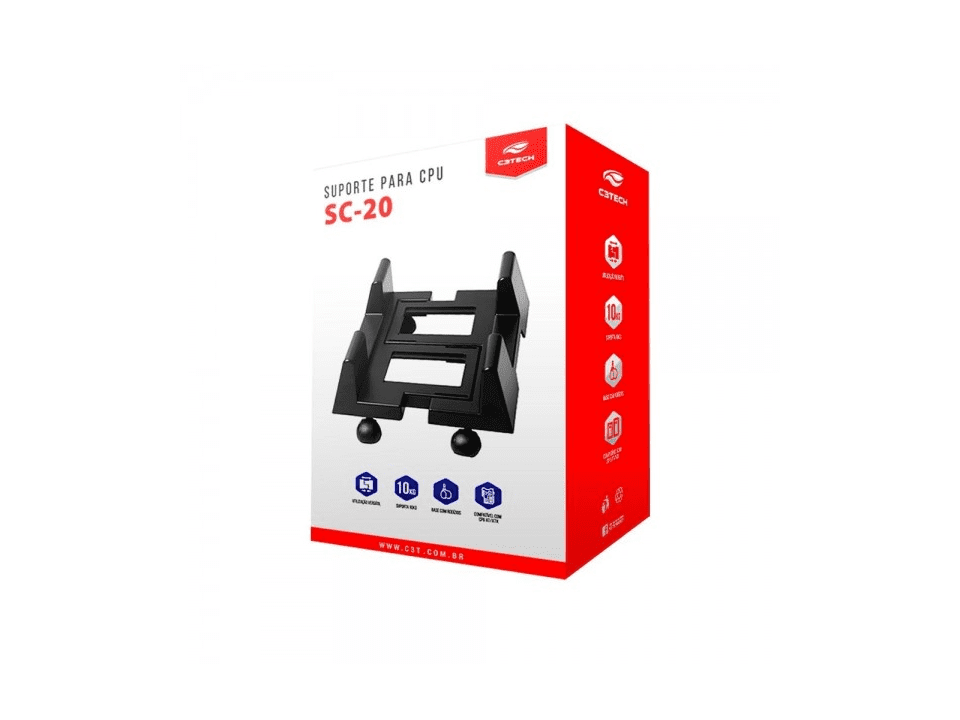 Suporte CPU Com Rodas SC-20BK - C3TECH