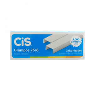 Grampo 26/6 Prata Com 5000 - CIS