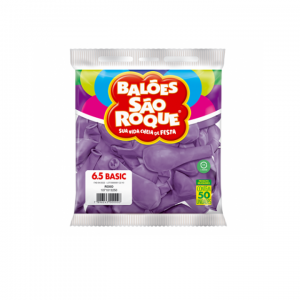 Balão 6,5 Roxo Com 50 - SÃO ROQUE