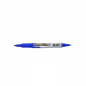 Caneta Retroprojetor Ponta Dupla Azul - BRW
