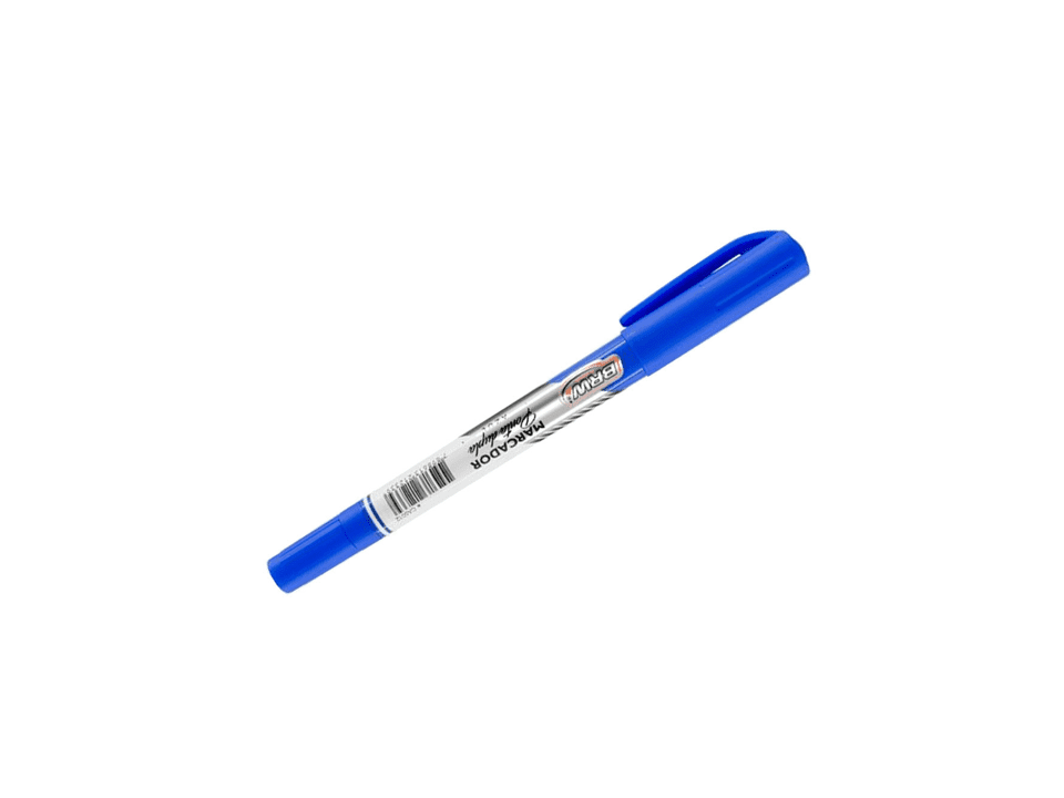 Caneta Retroprojetor Ponta Dupla Azul - BRW - Imagem 2