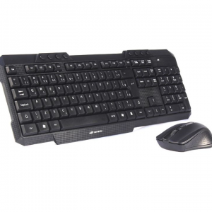 Teclado + Mouse Sem Fio Preto K-W10BK - C3TECH