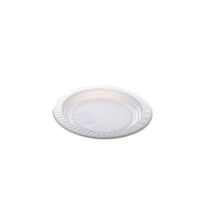 Prato Plástico 15CM Com 10 Branco - MINAPLAST