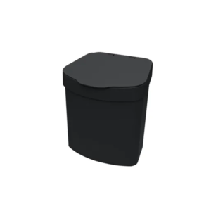 Lixeira 2,5 Litros Plástico Com Tampa Preto - FUTURE