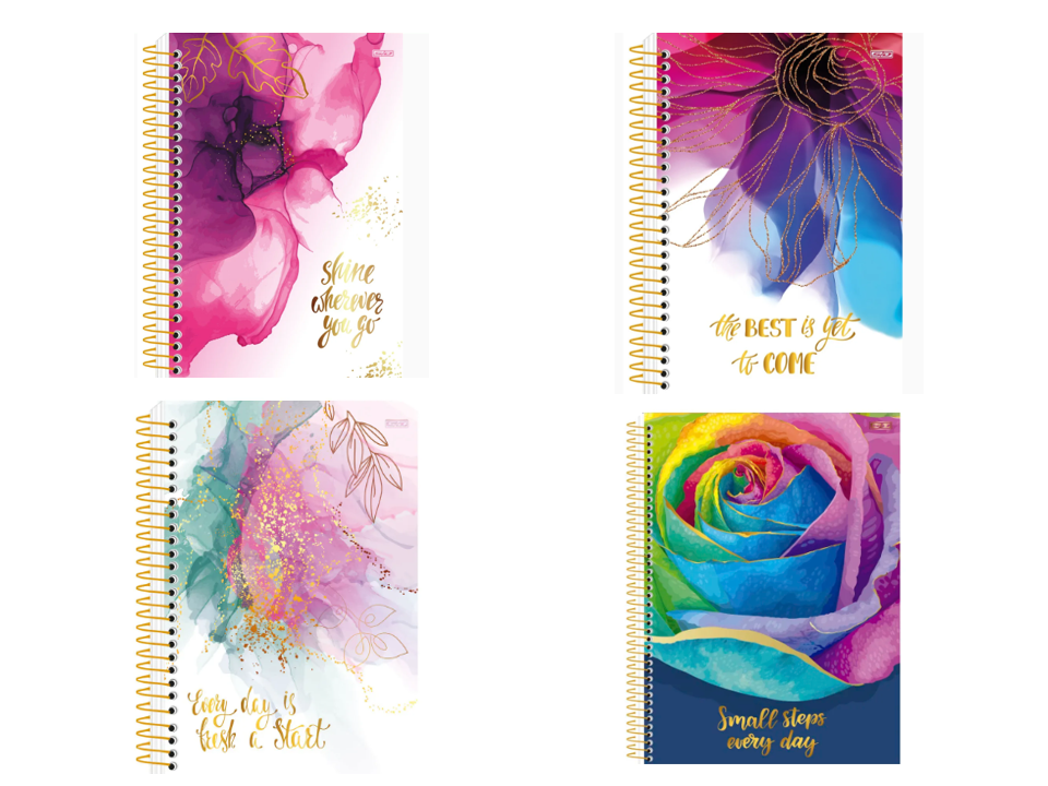 Caderno Espiral Universitário Capa Dura 1x80 Folhas Mulher - SÃO DOMINGOS