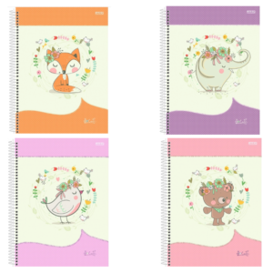 Caderno Espiral Universitário Capa Dura 1x80 Folhas So Cute - SÃO DOMINGOS