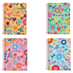 Caderno Espiral 1/4 Capa Dura 80 Folhas Bem Me Quer - CADERSIL