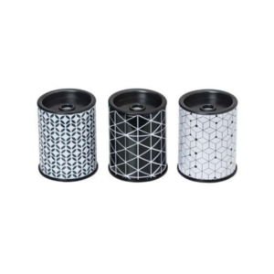 Apontador Com Depósito Metal Black White - MOLIN