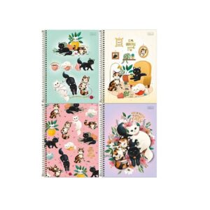 Caderno Espiral Universitário 01x80 Purrfect Cats - TILIBRA