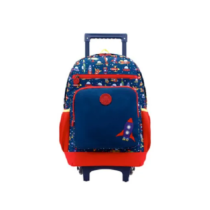 Mochila Com Rodinhas Grande Foguete Azul 12220 - XERYUS