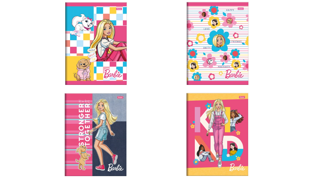 Caderno Brochurão Capa Dura 80 Folhas Barbie - FORONI
