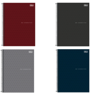 Caderno Espiral Universitário Capa Dura 10X160 Folhas Connect Masculino - TILIBRA