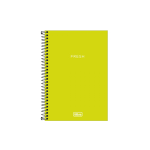 Caderno Espiral 1/4 Sem Pauta 80 Folhas Neon Verde Limão - TILIBRA