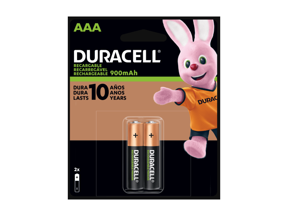 Pilha AAA Recarregável Com 02 2500MAH - DURACELL