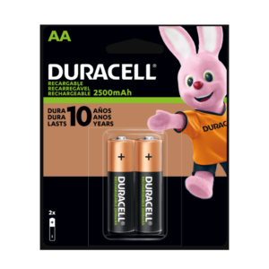 Pilha AA Recarregável Com 02 2500MAH - DURACELL