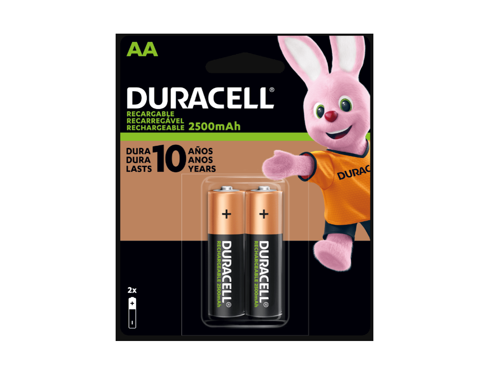 Pilha AA Recarregável Com 02 2500MAH - DURACELL