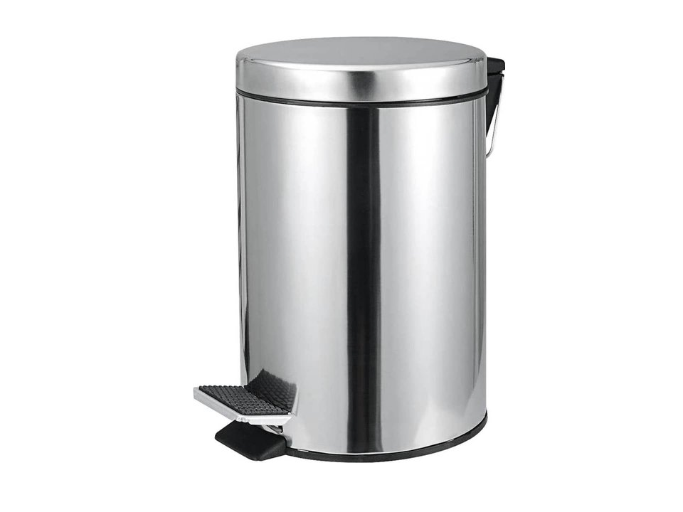 Lixeira 03L Redondo Com Pedal Inox - VONDER