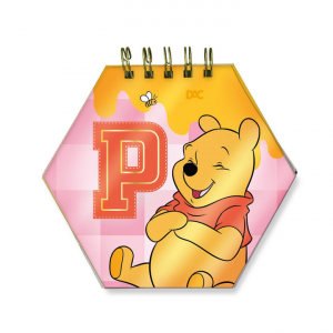 Caderno Espiral Mini Capa Dura 80 Folhas Smart Exagonal Pooh - DAC
