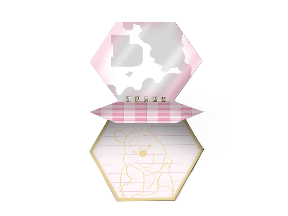 Caderno Espiral Mini Capa Dura 80 Folhas Smart Exagonal Pooh - DAC - Imagem 2