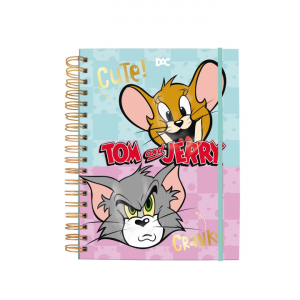 Caderno Espiral Colegial Capa Dura 1x80 Folhas Smart Tom&Jerry - DAC