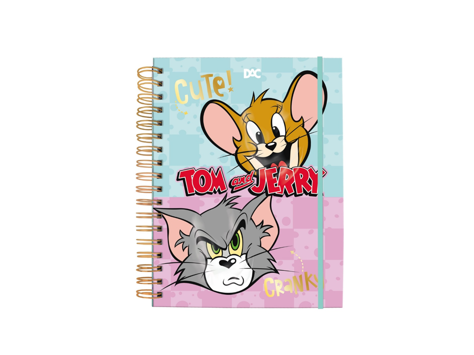 Caderno Espiral Colegial Capa Dura 1x80 Folhas Smart Tom&Jerry - DAC