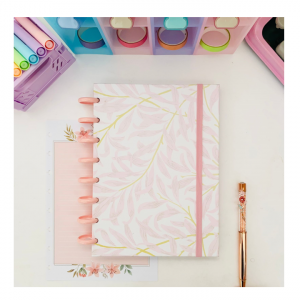 Caderno De Disco A5 Floral Elegante - BUENDIA