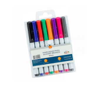 Caneta Quadro Branco 8 Cores 1MM - BRW