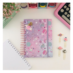 Caderno Wire-O A5 Espaço Lilas 100F - BUENDIA