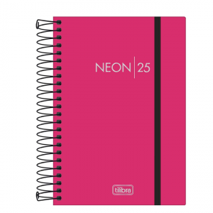 Agenda Anual Espiral Neon M7 2025 - TILIBRA