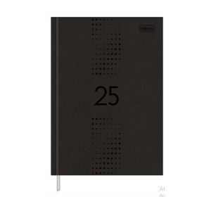 Agenda Anual Costurada Pratika Preto M6 2025 - TILIBRA