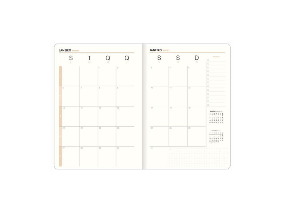 Agenda Planner Anual Grampeada Kraft M7 2025 - TILIBRA - Imagem 5