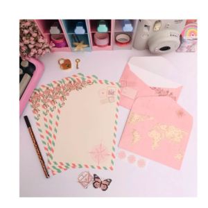 Papel De Carta + Envelope Com 4 Viagem - BUENDIA