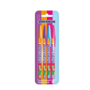 Kit Caneta Esferográfica Jetflux Mentos 1.0 Com 4 - COMPACTOR