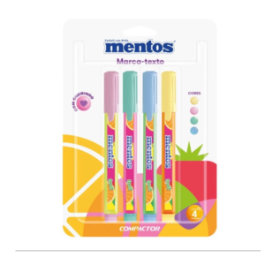 Kit Caneta Lumi Mentos Com Cheiro Com 4 - COMPACTOR