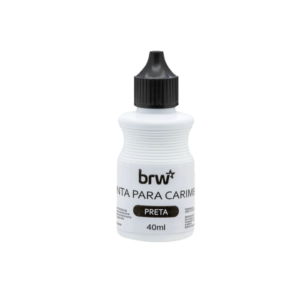 Tinta Carimbo 40ml Preta - BRW