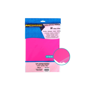 Papel Especial A4 Pink Lumi 180G 20F - MASTERPRINT